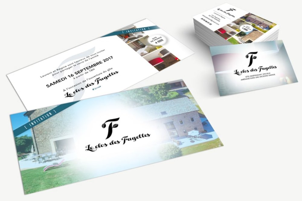 Cartes de visite et Cartons d’invitation Le Clos des Fagettes